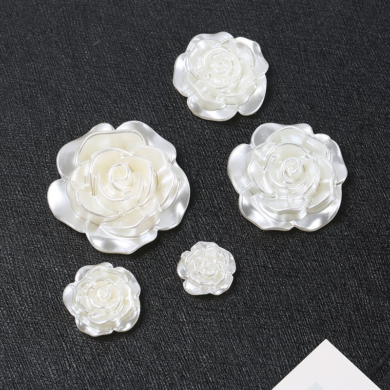 [Cream phone case DIY] ABS pearlescent rose flower rose flower imitation pearl cream glue Epoxy diy phone case jewelry accessories material