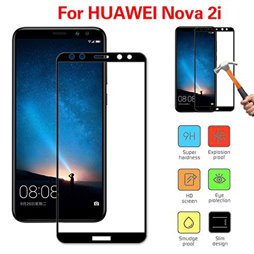 2 PCS ฟิล์มกระจกนิรภัย เต็มจอ Huawei Nova 2i อุปกรณ์กันรอยหน้าจอ Huawei Nova 2i Nova 2 i Nova2i กระจก กระจกนิรภัย