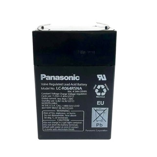 แบตเตอรี่แห้ง  SLA ยี่ห้อ  PANASONIC รุ่นLC-R064R5NA 6V, 4.5AH