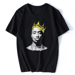 Tupac 2PAC R.I.P แฟชั่นเสื้อยืดแขนสั้นพิมพ์ผ้าฝ้ายด้านบนเสื้อยืดลําลองฮิปฮอปร็อค O คอ Roc OEK