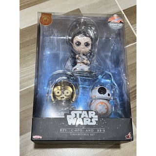 Hot toys STAR WARS Cosbaby JAPAN LIMITED EDITION Rey C-3PO BB-8 Collectible Set Luke R2D2