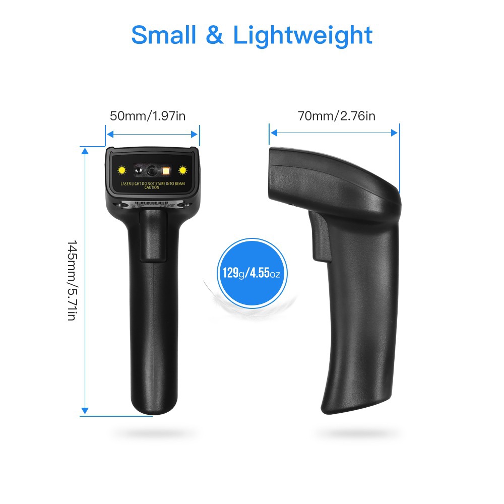 newSymcode Handheld USB 2.4Ghz Wireless Barcode Scanner Screen Mobile ...
