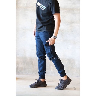 กางเกงยีนส์ขายาวผู้ชาย​ Jeans Deni​m​ Jogger​