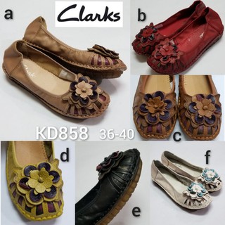 Clarks KD 858 รองเท้าหนัง สําหรับผู้หญิง