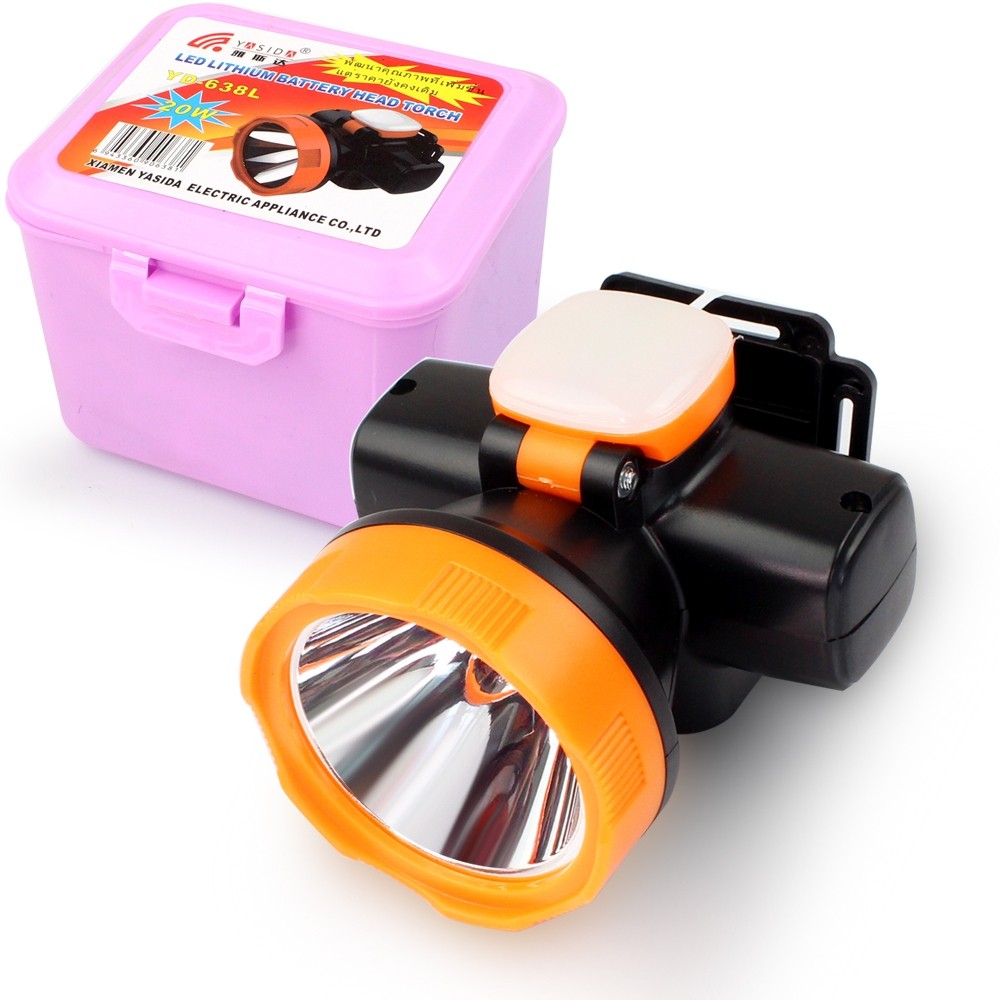 Telecorsa ไฟฉายคาดหัว LED Lithium Battery Head Torch YD-638L รุ่น Head-Light-YD-638L-00g-Song