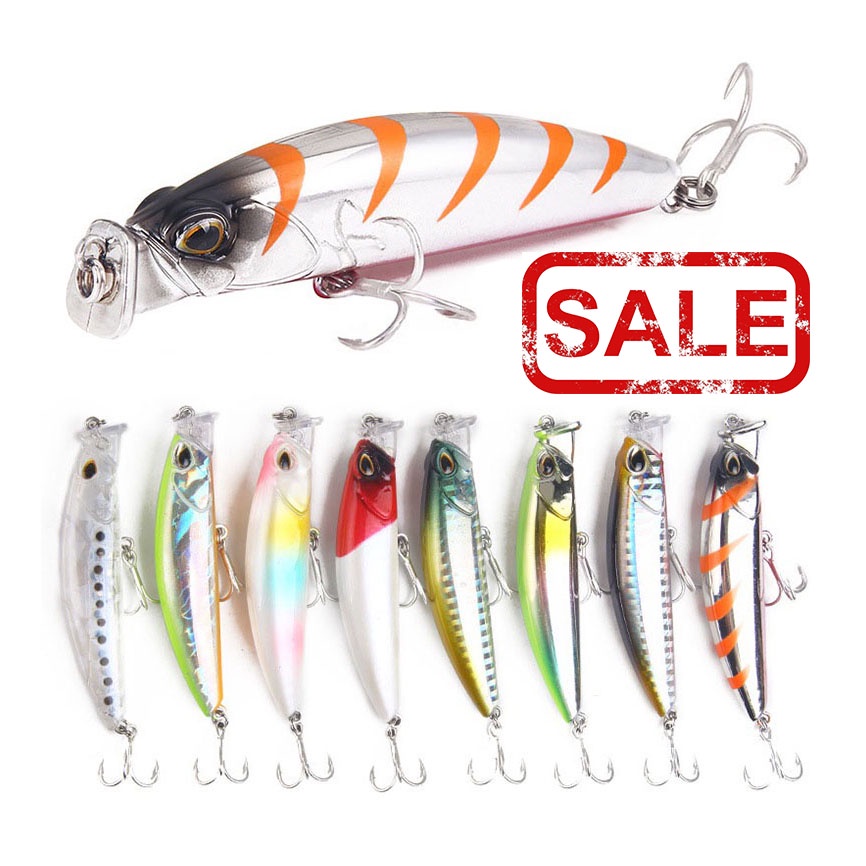 1PCS 8cm 10g Popper Fishing Lure Bass Crankbait Artificial Hard Fish ...