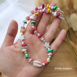 สร้อยคอหินโชกเกอร์​ สร้อยคอหินติดคอ​ สร้อยไปทะเล​ สร้อยแฟชั่น​  สร้อยถูก​ พร้อมส่ง