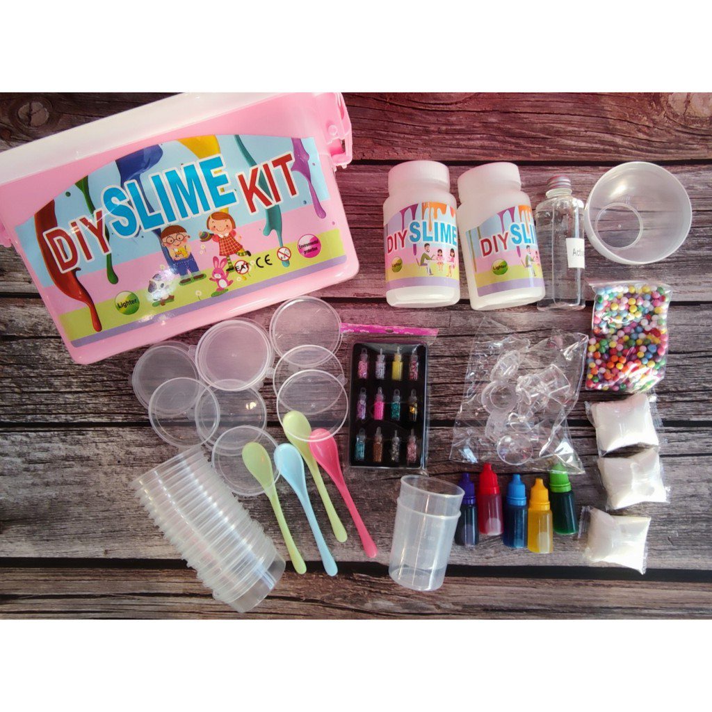 DIY Glitter Slime Magic Make Kit Filler Polymer Clay Powder for Supplies  Slime Add Water Shake