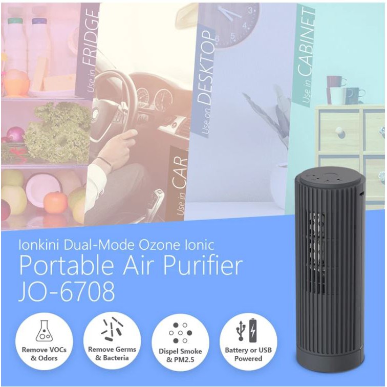 เครื่องฟอกอากาศ โอโซน  miniOzone Generator Air Ionizer PM2.5 Air Purifier เครื่องผลิตโอโซน IONKINI