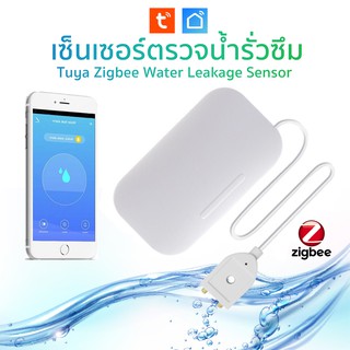 เซ็นเซอร์ตรวจน้ำรั่ว/ซึม แจ้งเตือนผ่านมือถือ Tuya Zigbee Water Leakage Sensor 06