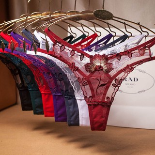 กางเกงชั้นในเซ็กซี่ sexy Gstring สีดำ ผ้าลูกไม้ free size นุ่มนิ่มสวมใส