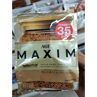 ✨กาแฟแมกซิมสีทอง ✨AGF MAXIM COFFEE ขนาด70g. ถุงเติม Maxim35