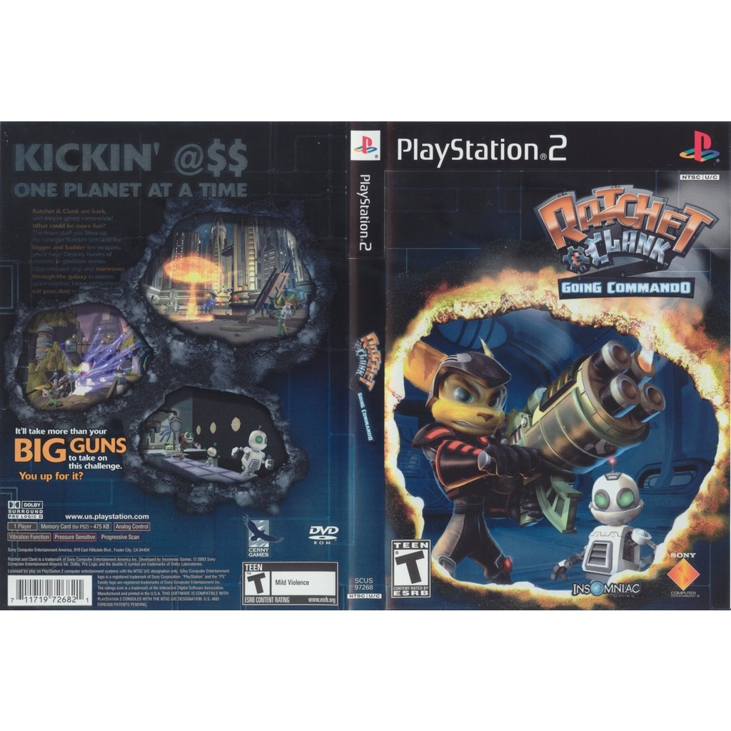 แผ่นเกมส์ PS2 Ratchet &amp; Clank - Going Commando   คุณภาพ ส่งไว (DVD)