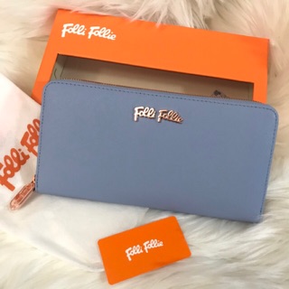 แท้ 💯% FOLLI FOLLIE Saffiano Wallet Blue สีฟ้า ของใหม่ มีพร้อมส่ง ลดสีเดียวนะคะ ราคาดีมาก ปกติสามพันกว่าค่ะ 😊✨