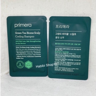 Primera green tea biome scalp cooling shampoo 4ml