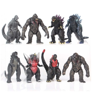 Godzilla King of The Monsters 3 Godzilla vs King Kong โมเดลตุ๊กตาของเล่นสําหรับเด็ก 8ชิ้น