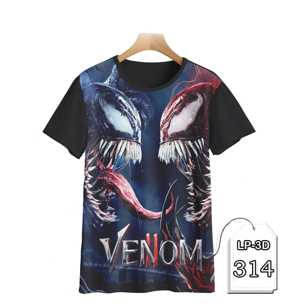 Venom 3D เสื้อผ้าเด็ก Superhero การ์ตูนทีวีเด็กเสื้อยืด Venom Series ADULT LP3D-314