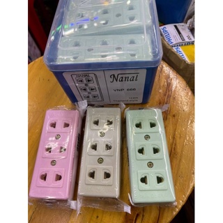 เต้ารับปลั๊กไฟ 2ขา 3ช่อง 16A 250V สินค้าดีราคาถูกพร้อมส่งค่ะ