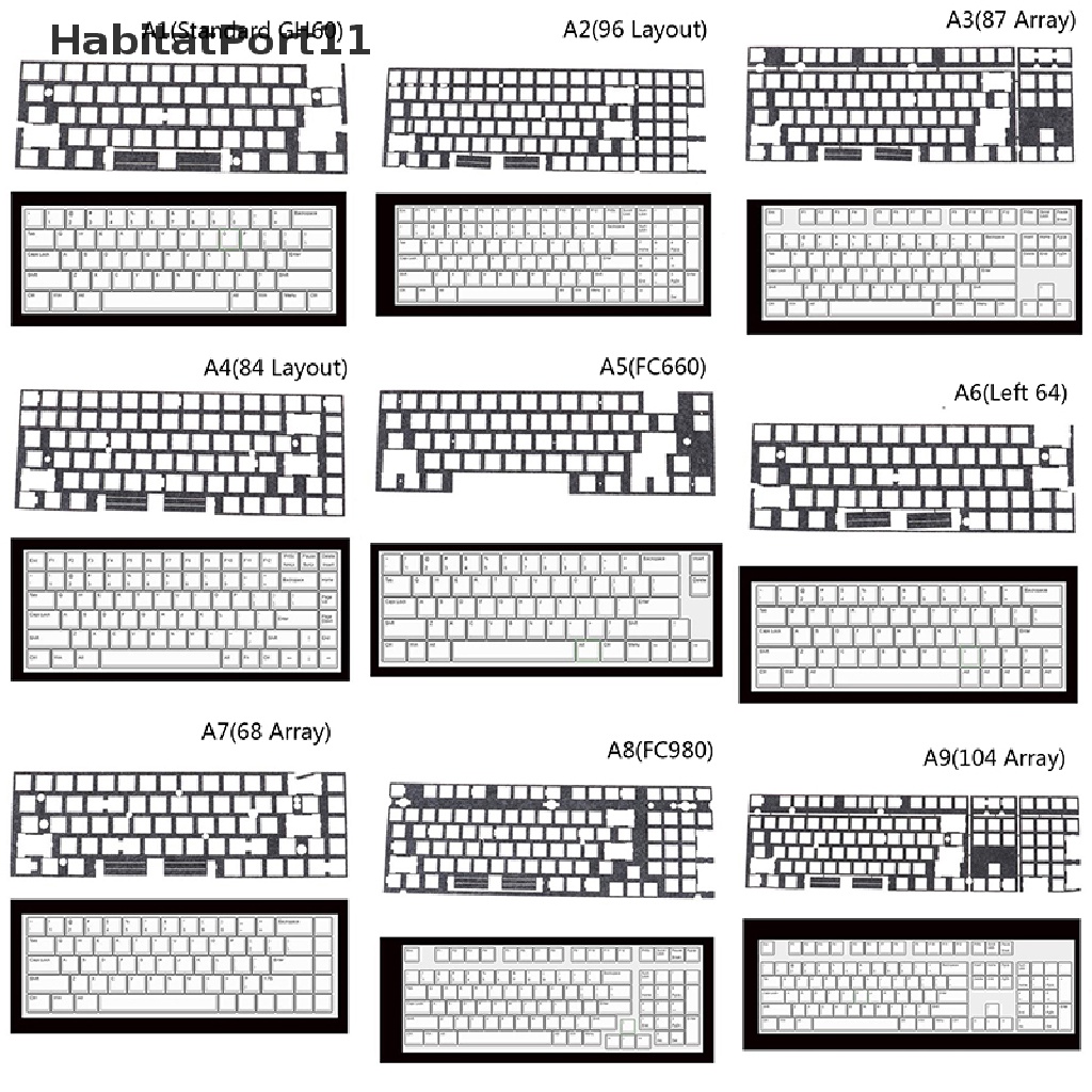 Habitatp แผ่นโฟมฟองน้ํา แบบนิ่ม สําหรับคีย์บอร์ด mechanical