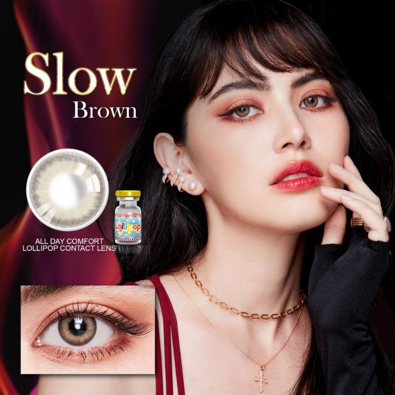 (ลด8%กรอกโค้ดช้อปปี้ K2LDQK5) Slow Brown คอนแทคเลนส์ Lollipop Contact Lens