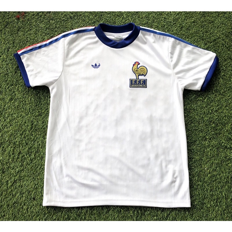 เสื้อเจอร์ซีย์ย้อนยุค ฝรั่งเศสเยือน1978ฟุตบอลโลก/คลาสสิคเจรี/วินเทจ/บล็อกคอร์