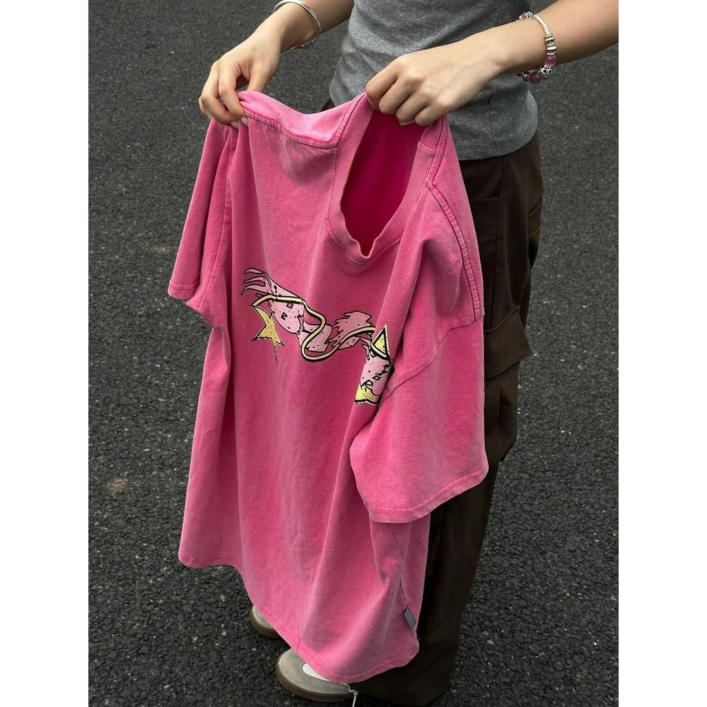 Lanlanlan~ เสื้อยืดแขนสั้น พิมพ์ลายฉลาก สไตล์วินเทจ สําหรับผู้ชาย
