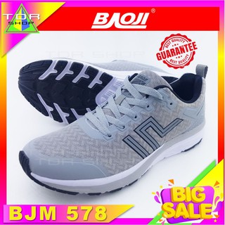 ของแท้ Baoji รุ่น BJM 578 รองเท้าผ้าใบ สำหรับ ผู้ชาย สำหรับออกกำลังกาย หรือสำหรับใส่ทำงาน ใส่เที่ยว สีเทา น้ำหนักเบา