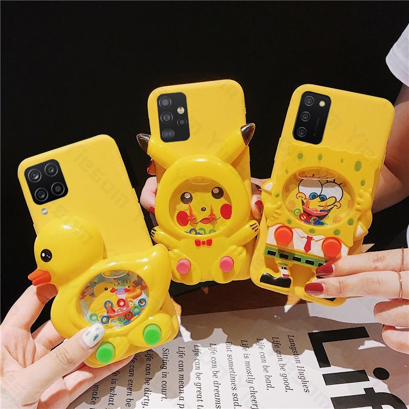 การ ์ ตูนตลก 3D เกม DuckToy ความเครียด Reliver สําหรับ Samsung A22 A12 A02S A03S A02 A72 A52 A32 A42 A21S A31 A51 A11 กรณี