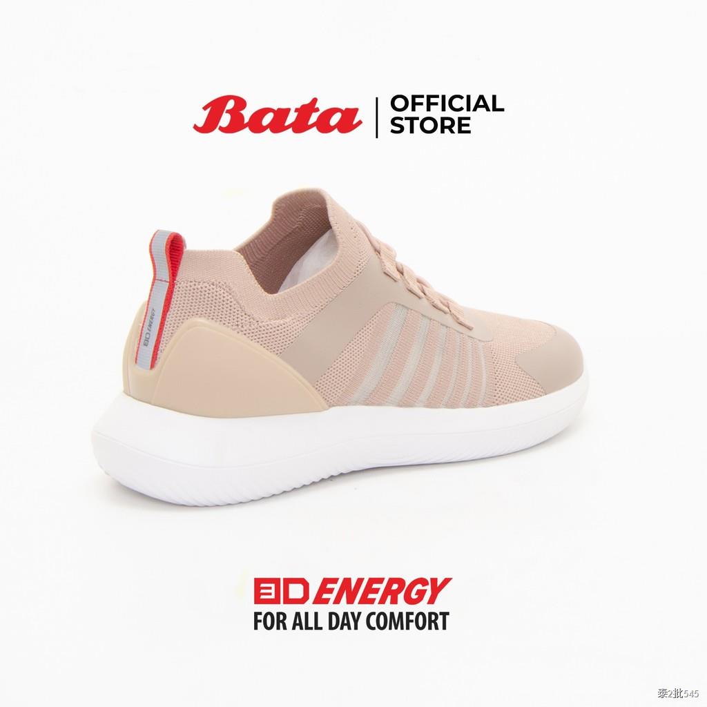 Bata Women's 3D Energy Lace-up Sneakers รองเท้าผ้าใบกีฬาสำหรับผู้หญิง รุ่น 3D Energy สีชมพู 6295787