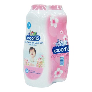 โคโดโม เจนเทิล แป้งเด็ก สีชมพู 450 กรัม X 2 ชิ้น Kodomo Gentle baby powder pink 450g X 2 pcs.