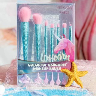 nee cara colorful unicorn makeup brush 7 Pieces - N665 เซ็ตแปรงแต่งหน้ายูนิคอร์น 7 ชิ้น จากแบรนด์ nee cara