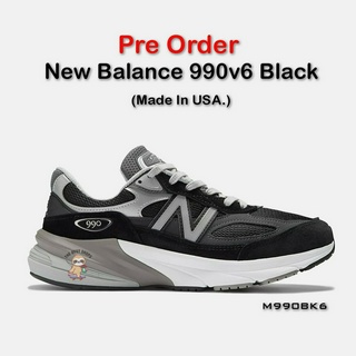 {พรีออเดอร์} New Balance 990V6 Black Made in USA รองเท้าผ้าใบ ผู้ชาย ผู้หญิง ของแท้100%