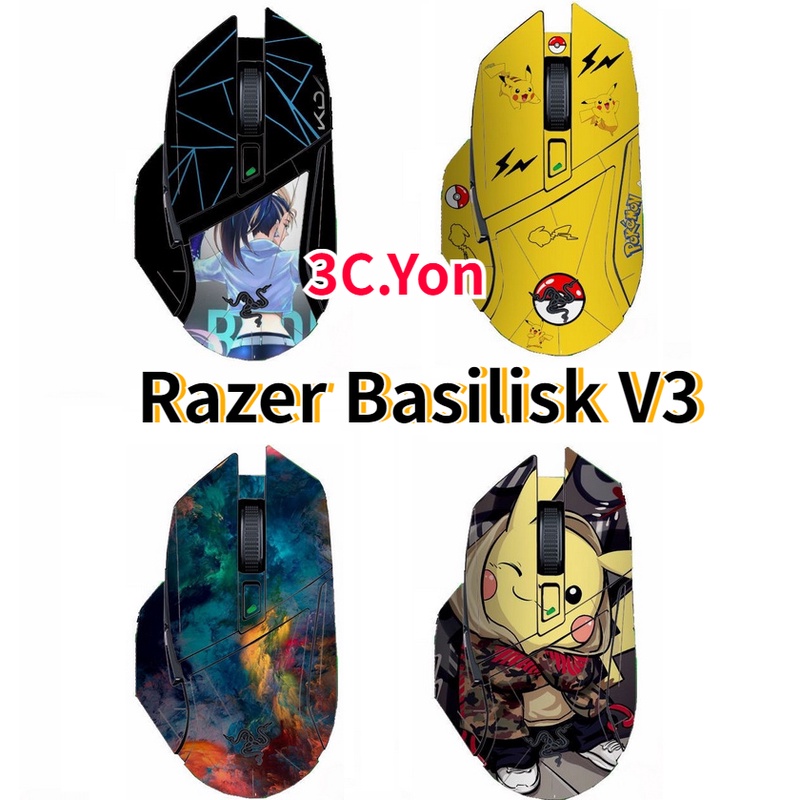 สติกเกอร์ฟิล์ม ผิวด้าน ป้องกันรอยขีดข่วน ลายการ์ตูน สําหรับเมาส์เล่นเกม Razer Basilisk V3
