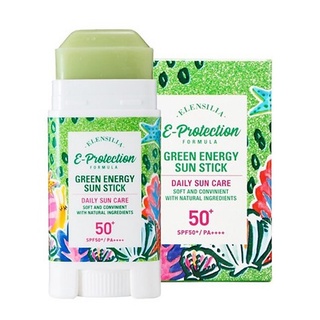 Elensilia Green Energy Sun Stick Daily Sun Care ผลิตภัณฑ์ปกป้องผิวหน้าจากแสงแดดรูปแบบแท่งสติ๊กเนื้อบางเบาจากเกาหลี