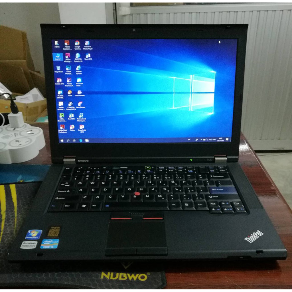 โน๊ตบุ๊คมือสอง สภาพดี Notebook Lenovo ThinkPad T420 core i5-2520M(RAM:4GM/SSD120GB) ขนาด 14 นิ้ว