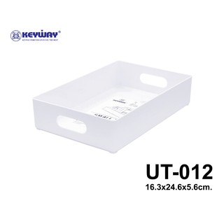 ถาดอเนกประสงค์ ถาดใส่ของ  ขนาด 16.3x24.6x5.6 ซม. สวย แข็งแรง สามารถวางซ้อนกันได้ No.UT-012/TLV-602 KEYWAY