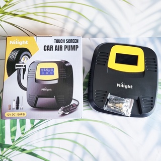 (Nilight®) Touch Screen Car Air Pump 12V DC 150PSI Model.50067A ปั๊มลมไฟฟ้ารถยนต์ดิจิตอล หน้าจอสัมผัส แบบพกพา ปั๊มลม