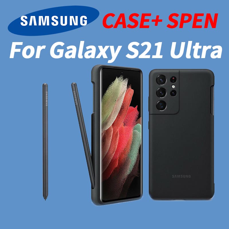 ใหม่ เคสโทรศัพท์มือถือ ซิลิโคน พร้อมปากกา S สีดํา สําหรับ Samsung Galaxy S21 Ultra 5G S PEN