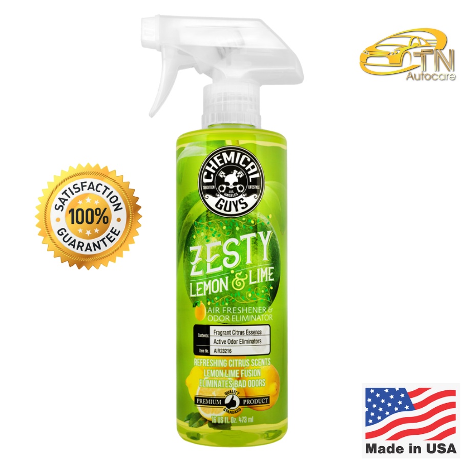 Chemical Guys lemon lime scent Premium Air Freshener & Odor Eliminator (16 oz) (ของแท้)