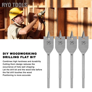 Ryo Tools ชุดเครื่องมือสว่านคาร์บอนเหล็กความเร็วสูง 4 ชิ้นสําหรับงานไม้ 25 มม.