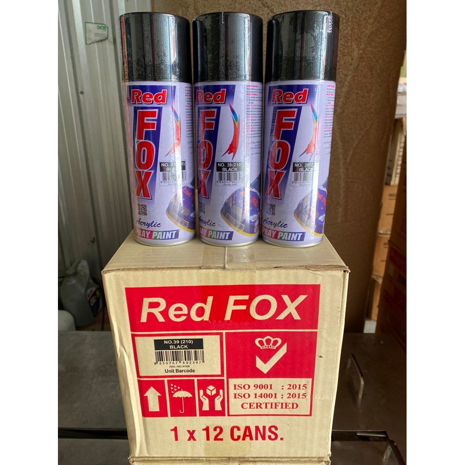 ขายส่ง สีสเปรย์ Red Fox ราคาถูก  ขาว ดำเงา ดำด้าน แลคเกอร์ บอร์น ยกลัง ยกกล่อง ยกโหล/b