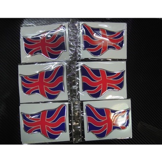 สติ๊กเกอร์เทเรซิ่นนูน  อย่างดี ธงชาติอังกฤษ ติดรถ แต่งรถ sticker england english flag ธงชาติ ธง union jack