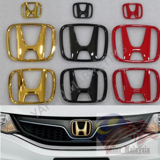 สัญลักษณ์โลโก้ Honda สีดํา Civic FD FB FC City Jazz