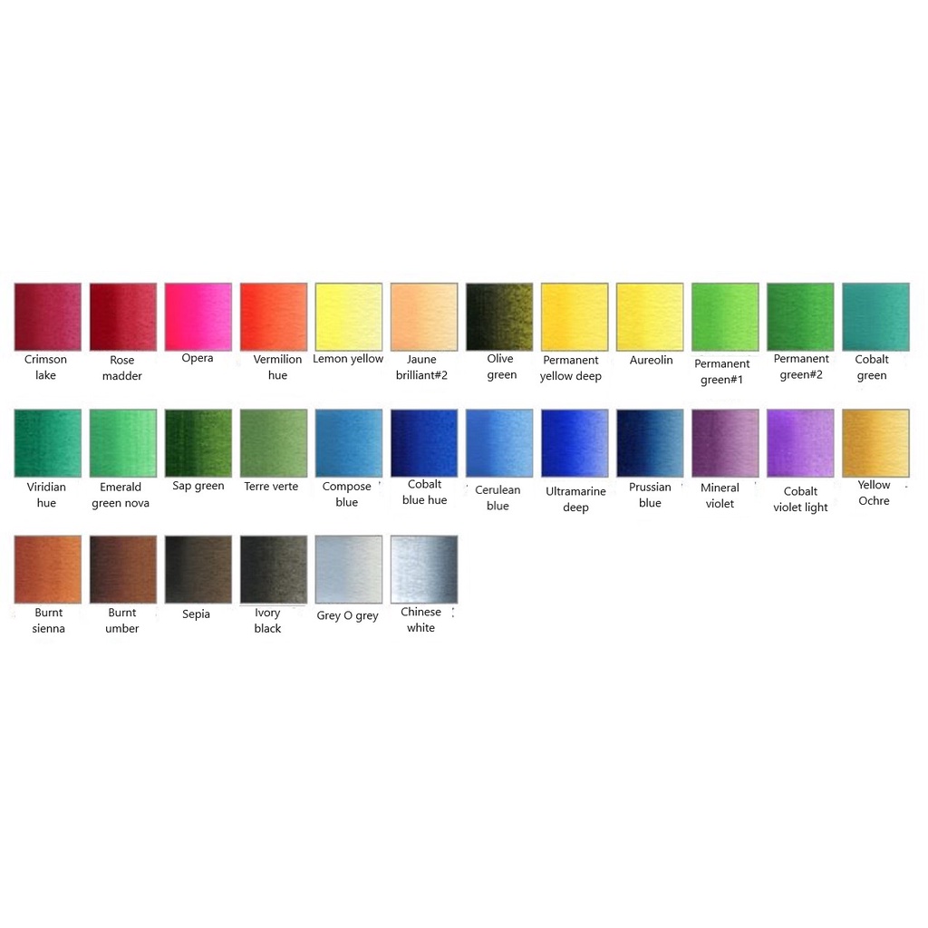 สีน้ำโฮลเบนเซ็ท 30 สี 5มล 30 color set 5ml W407 Japan Holbein Artist Watercolor ホルベイン水彩絵具 5ml 30色セット ราคา ถูกที่สุด ดีลบีเคเค แกลเลอรีภาพที่ 3