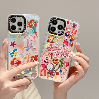 【เซเลอร์มูน &amp; นางเงือก】เคสโทรศัพท์ TPU กันกระแทก ปิดด้านหลัง ลายเลเซอร์น่ารัก แฟชั่น สําหรับ iPhone 13 Pro MAX 12 11 Pro MAX XR X XS MAX