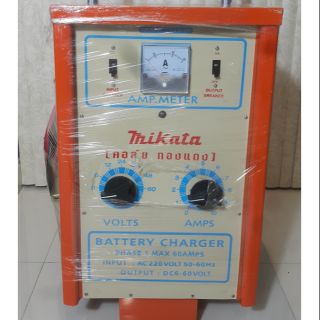 ตู้ชาร์จ 60โวลต์ 60แอมป์ 100แอมป์ battery charger mikata