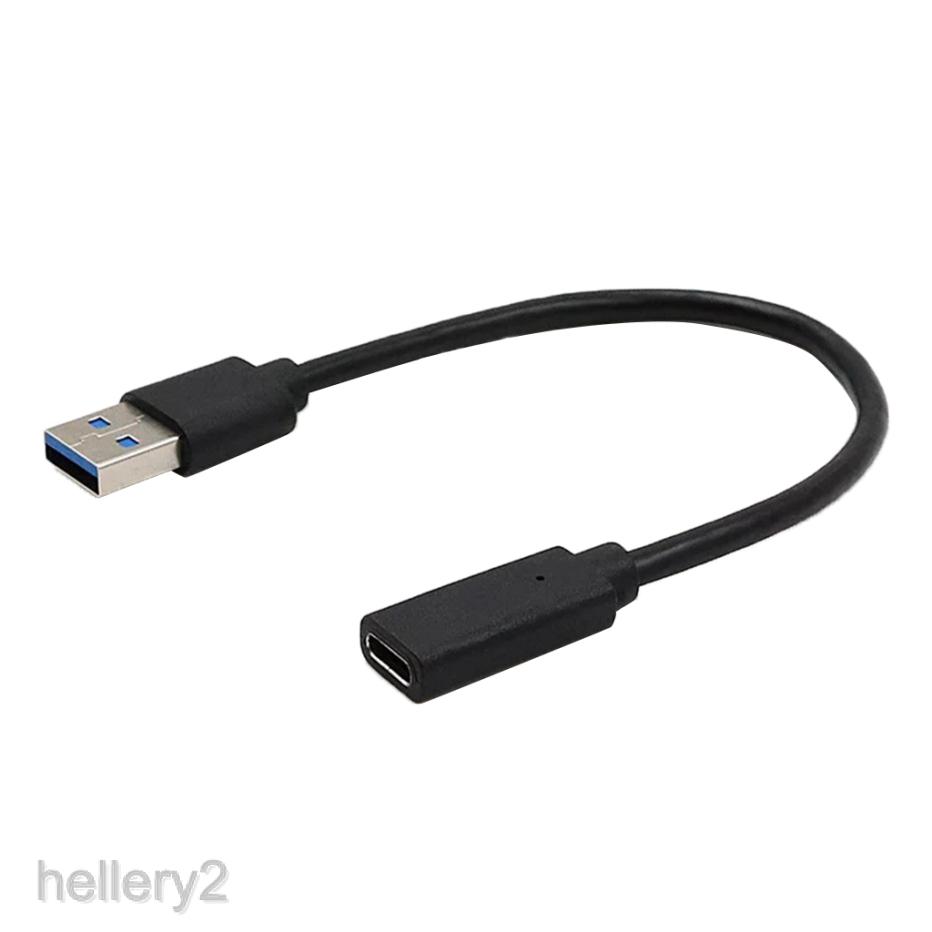 USB Type-C Adapter, Aluminum USB C Female to USB 3.0 Male Cable Bla New