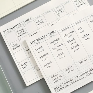SKY กระดาษแพลนเนอร์ 30 แผ่น แบบฉีกได้ Weekly Monthly Planner กระดาษวางแผนรายสัปดาห์ รายเดือน กระดาษจดบันทึก Planner