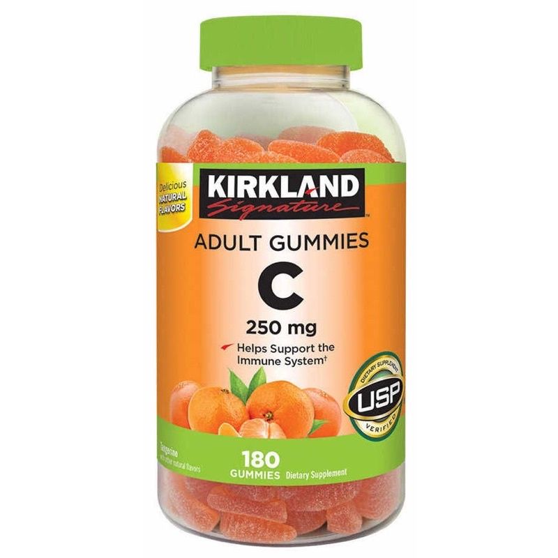 วิตามินซี กัมมี่ เม็ดเคี้ยว Kirkland Signature Adult Vitamin C Gummies 250mg. (EXP 11/2022)