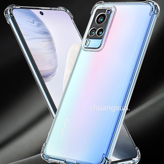 Phone Case เคส VIVO X60 Pro Y52 5G Y12A Y12s Y31 Y20s Y20sG Y20 เคสโทรศัพท Airbag Shockproof Casing Full Lens Protection Clear Anti-fall TPU Soft Cover